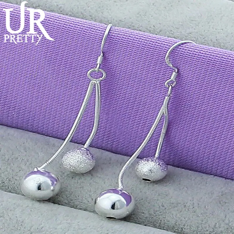 URPRETTY 925 Sterling Silver Smooth Matte Beads Long Drop Earring For Women Wedding Engagement Party Jewelry Christmas Gift
URPRETTY 925 Sterling Silver Smooth Matte Beads Long Drop Earring For Women Wedding Engagement Party Jewelry Christmas Gift