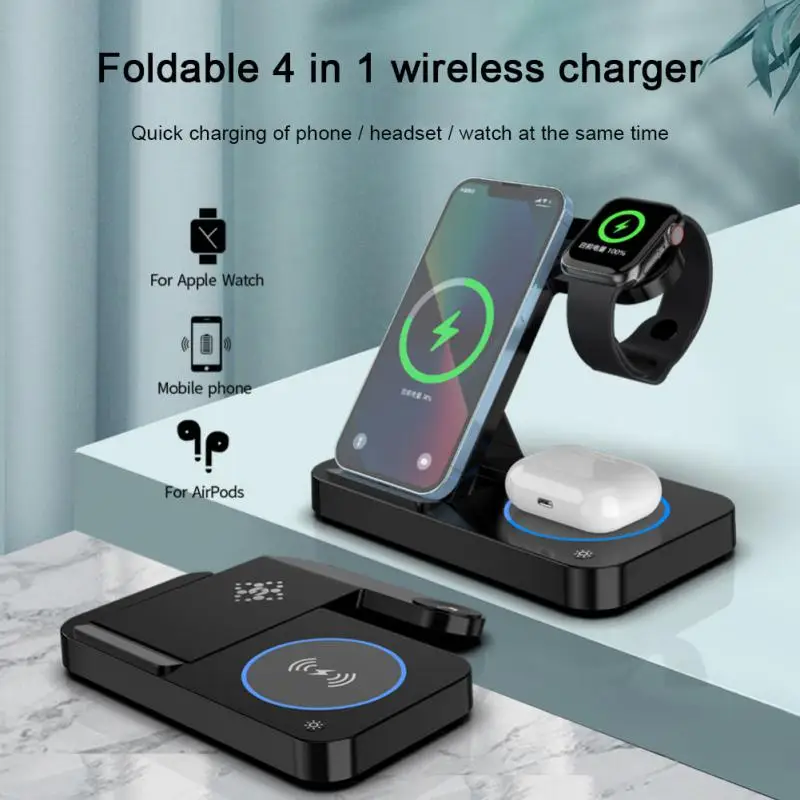 15W 4 In 1 Foldable Wireless Charging Station For IPhone 14 13 IWatch 7/6 For Airpods Samsung Galaxy Watch Chargers 4/3 S22 S21
15W 4 In 1 Foldable Wireless Charging Station For IPhone 14 13 IWatch 7/6 For Airpods Samsung Galaxy Watch Chargers 4/3 S22 S21