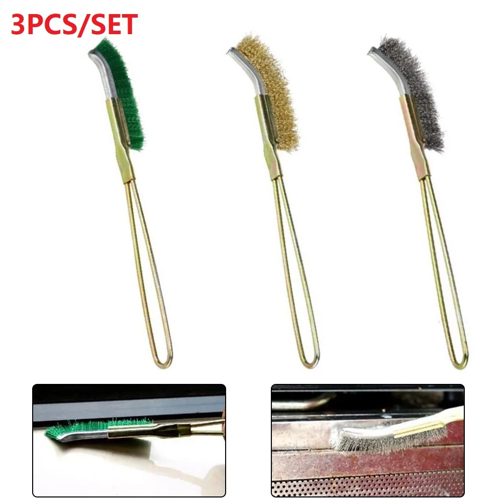 3pcs Mini Wire Brush Kit Brass Nylon Steel Brushes Dirt Rust Remover For Cleaning Polishing Grinding Hand Tools
3pcs Mini Wire Brush Kit Brass Nylon Steel Brushes Dirt Rust Remover For Cleaning Polishing Grinding Hand Tools