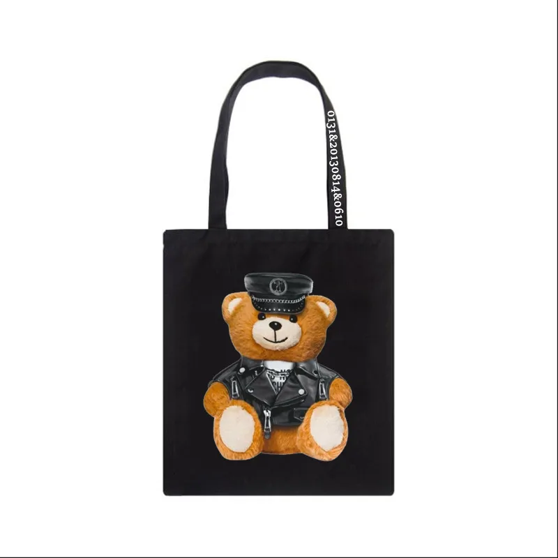 Cute Teddy Bear Printed Large Capacity Shopping Bag Fashion Women's Shoulder Bag Recyclable Black Canvas Bag Eco Bag Student Bag
Cute Teddy Bear Printed Large Capacity Shopping Bag Fashion Women's Shoulder Bag Recyclable Black Canvas Bag Eco Bag Student Bag