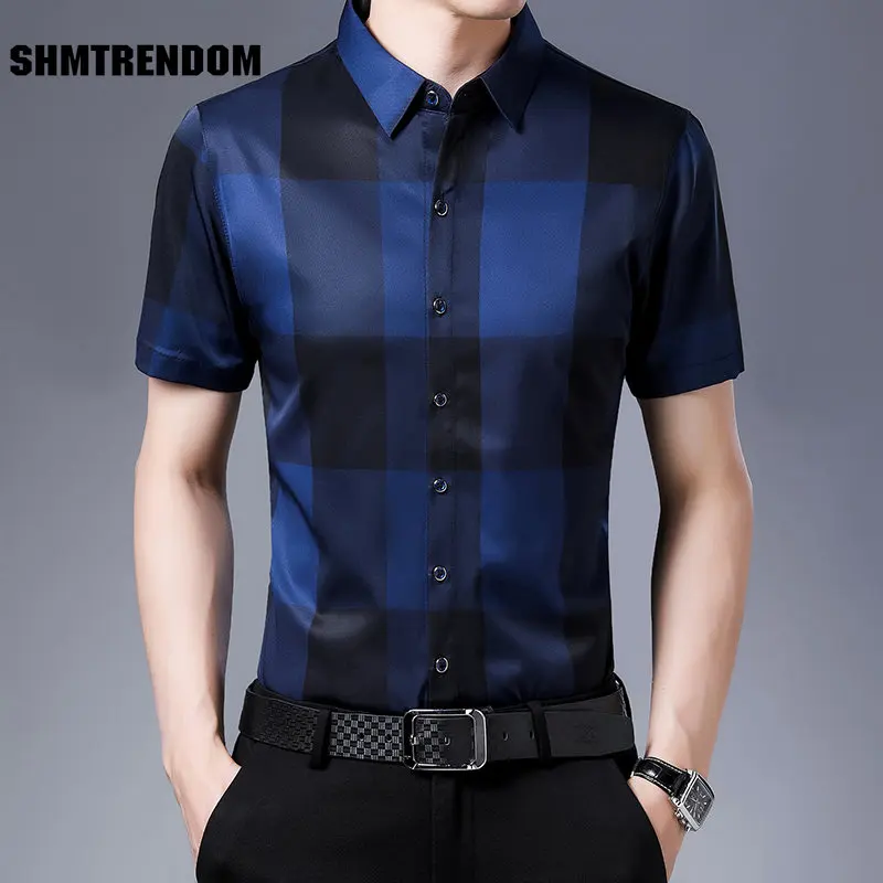 Vintage Shirts For Men Plaid Casual Short Sleeved Chemise Homme Summer New Quality Smooth Comfortable Slim Cool Camisa Masculina
Vintage Shirts For Men Plaid Casual Short Sleeved Chemise Homme Summer New Quality Smooth Comfortable Slim Cool Camisa Masculina