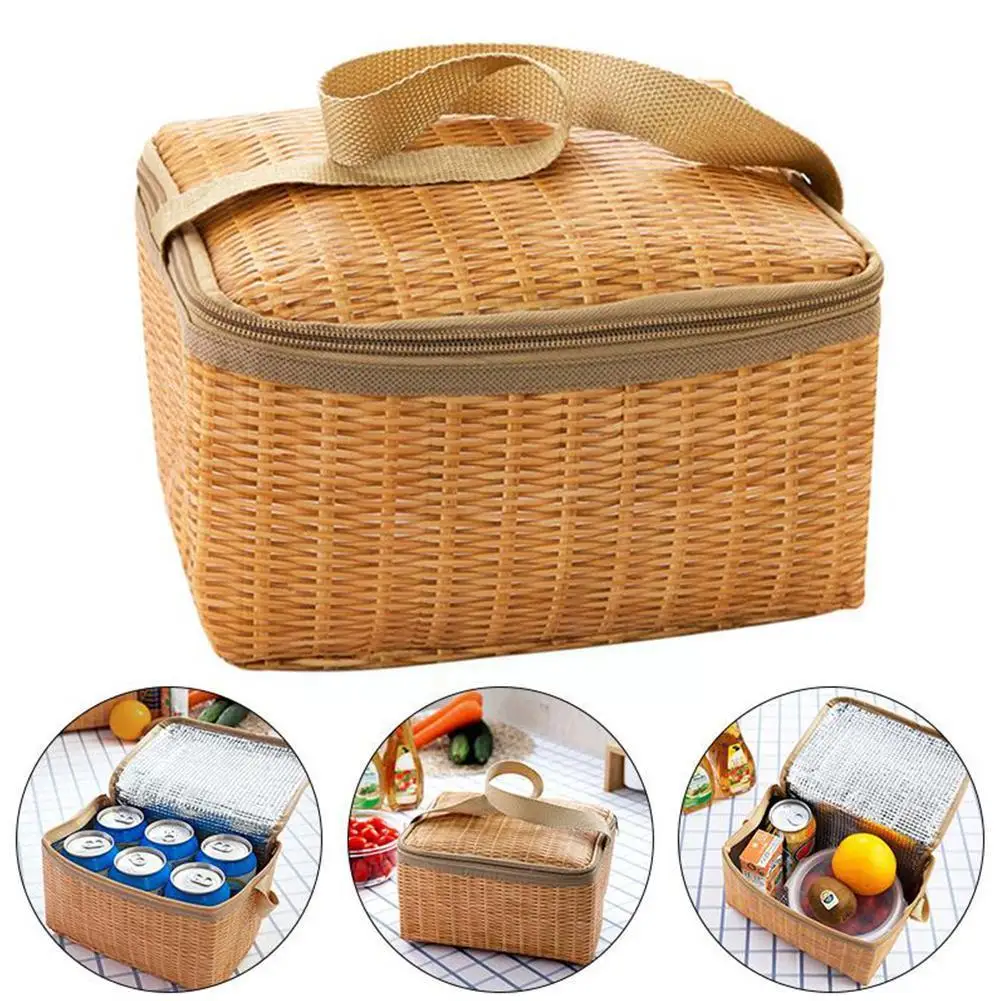 Wicker Rattan Picnic Bag Outdoor Portable Waterproof Bag Picnic Cooler Tableware Thermal Container Insulated Food Basket Ca L0O5
Wicker Rattan Picnic Bag Outdoor Portable Waterproof Bag Picnic Cooler Tableware Thermal Container Insulated Food Basket Ca L0O5