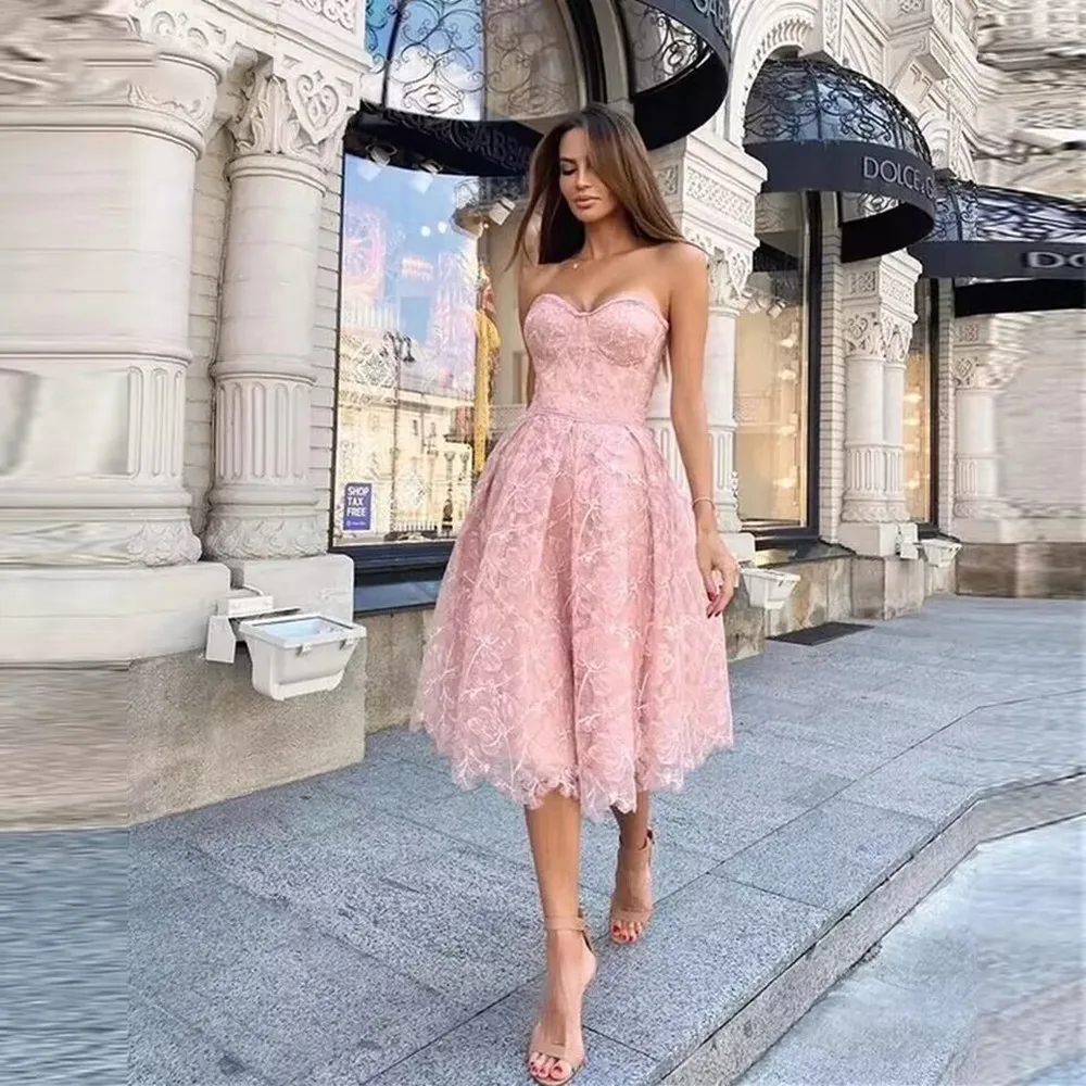 2022 Short Prom Dresses Lace Sweetheart A Line Knee Length Evening Party Gowns Women Beach Dress Custom
2022 Short Prom Dresses Lace Sweetheart A Line Knee Length Evening Party Gowns Women Beach Dress Custom