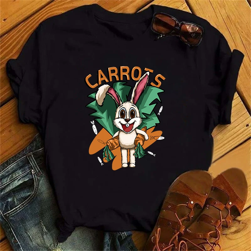 CARROTS Happy Rabbit 100% Cotton Cartoon Tshirt Little Prince Print Graphic Women's T-Shirt Tees Shirts for Women Short Sleeve
CARROTS Happy Rabbit 100% Cotton Cartoon Tshirt Little Prince Print Graphic Women's T-Shirt Tees Shirts for Women Short Sleeve