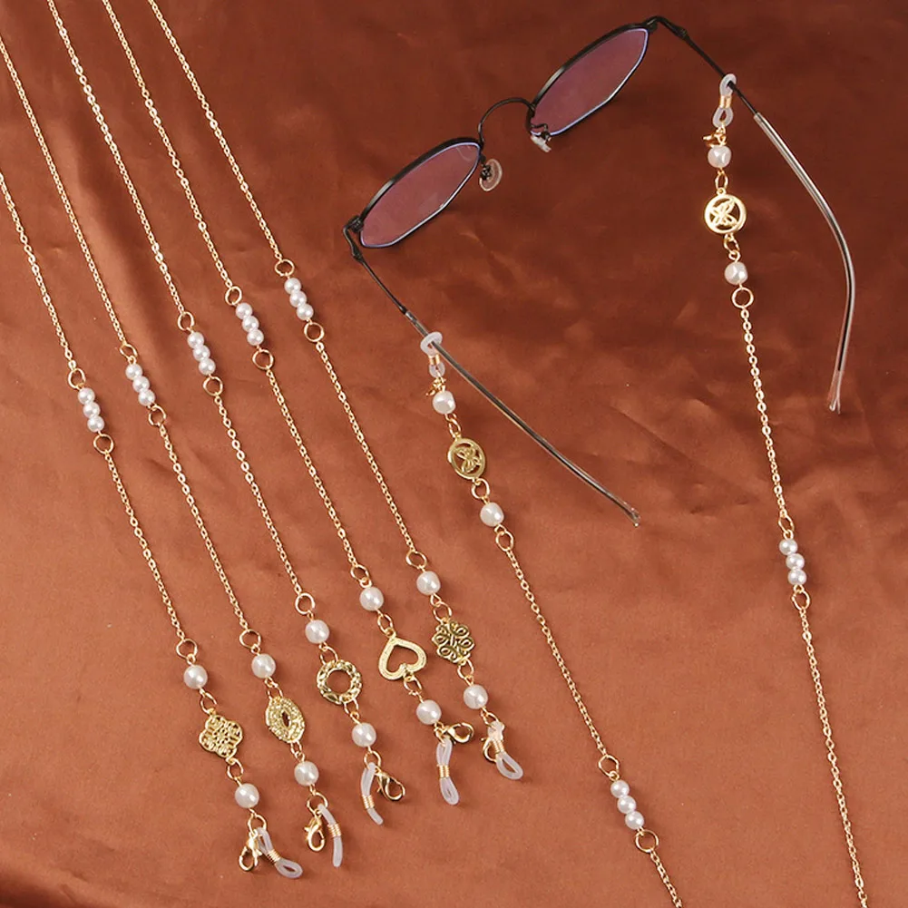 Fashion Pearl Heart Mask Chain Women Vintage Metal Sunglasses Hangs Mask Strap Lanyards Eyewear Cord Mask Holder Necklace
Fashion Pearl Heart Mask Chain Women Vintage Metal Sunglasses Hangs Mask Strap Lanyards Eyewear Cord Mask Holder Necklace