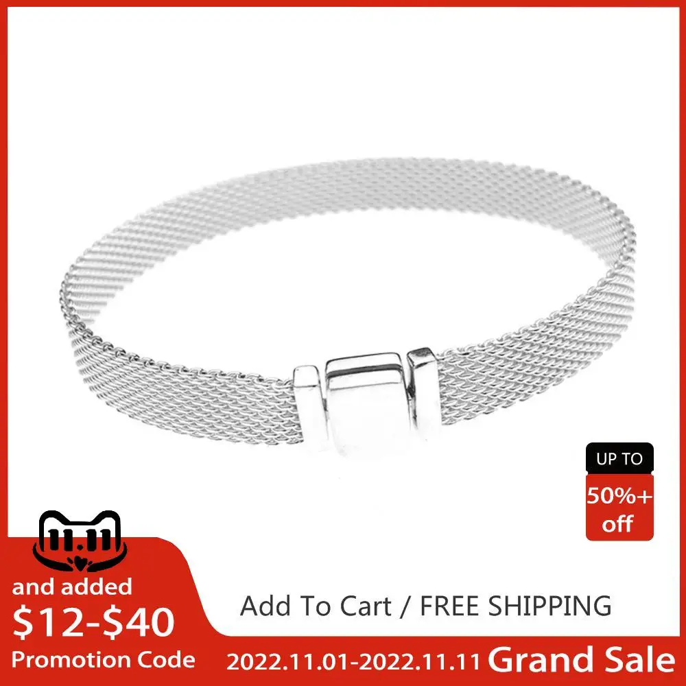 Advanced Texture Original Silver 925 Reflexions Mesh Clasp Watch Chain Bracelet For Women DIY Jewelry Everyday Style
Advanced Texture Original Silver 925 Reflexions Mesh Clasp Watch Chain Bracelet For Women DIY Jewelry Everyday Style