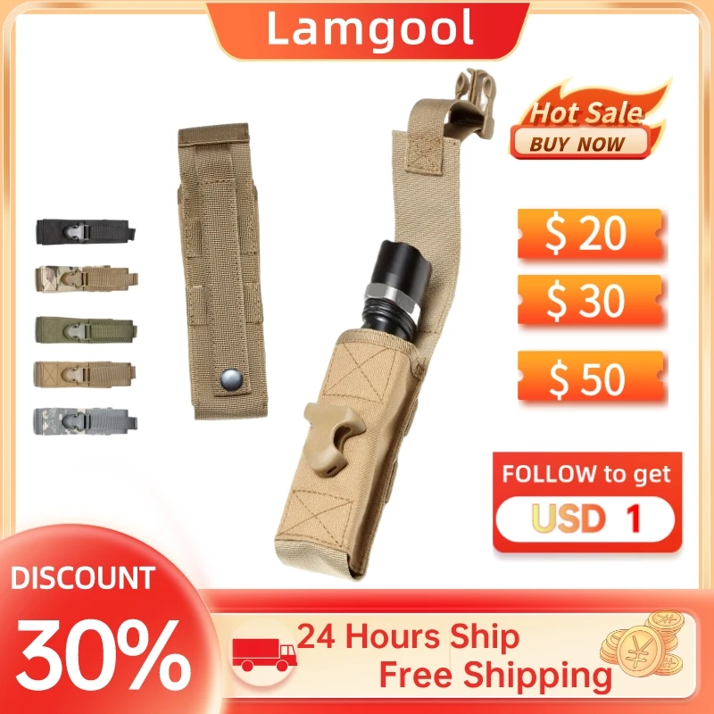 Tactical Flashlight Holder Case 1000D Nylon Molle Light Holster Army Flashlight Pouch Multifunction For Camping Hiking Hunting
Tactical Flashlight Holder Case 1000D Nylon Molle Light Holster Army Flashlight Pouch Multifunction For Camping Hiking Hunting