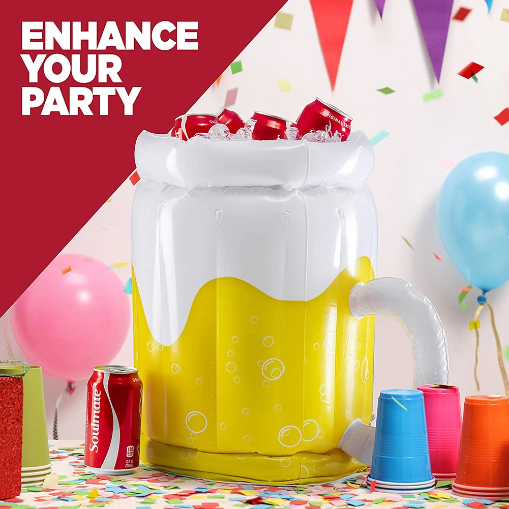 PVC Inflatable Beer Mug Ice Bucket Party Beach Pool Beer Cold Drink Container Cooler Bar Tray For Beach Party Food Drink Holder
PVC Inflatable Beer Mug Ice Bucket Party Beach Pool Beer Cold Drink Container Cooler Bar Tray For Beach Party Food Drink Holder