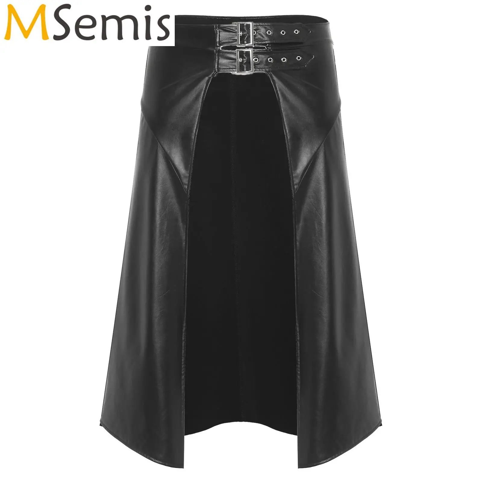 Mens Open Front PU Leather Skirt Gothic Punk Clubwear Adjustable Buckle Asymmetrical Hem Skirts Rave Cosplay Festival Costume
Mens Open Front PU Leather Skirt Gothic Punk Clubwear Adjustable Buckle Asymmetrical Hem Skirts Rave Cosplay Festival Costume