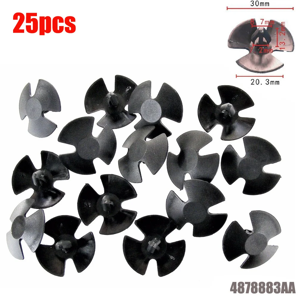 

25/50/100pcs Hood Insulation Retainer Clips Car Trunk Fastener Buckles Retainer Clips For 4878883AA For Dodge