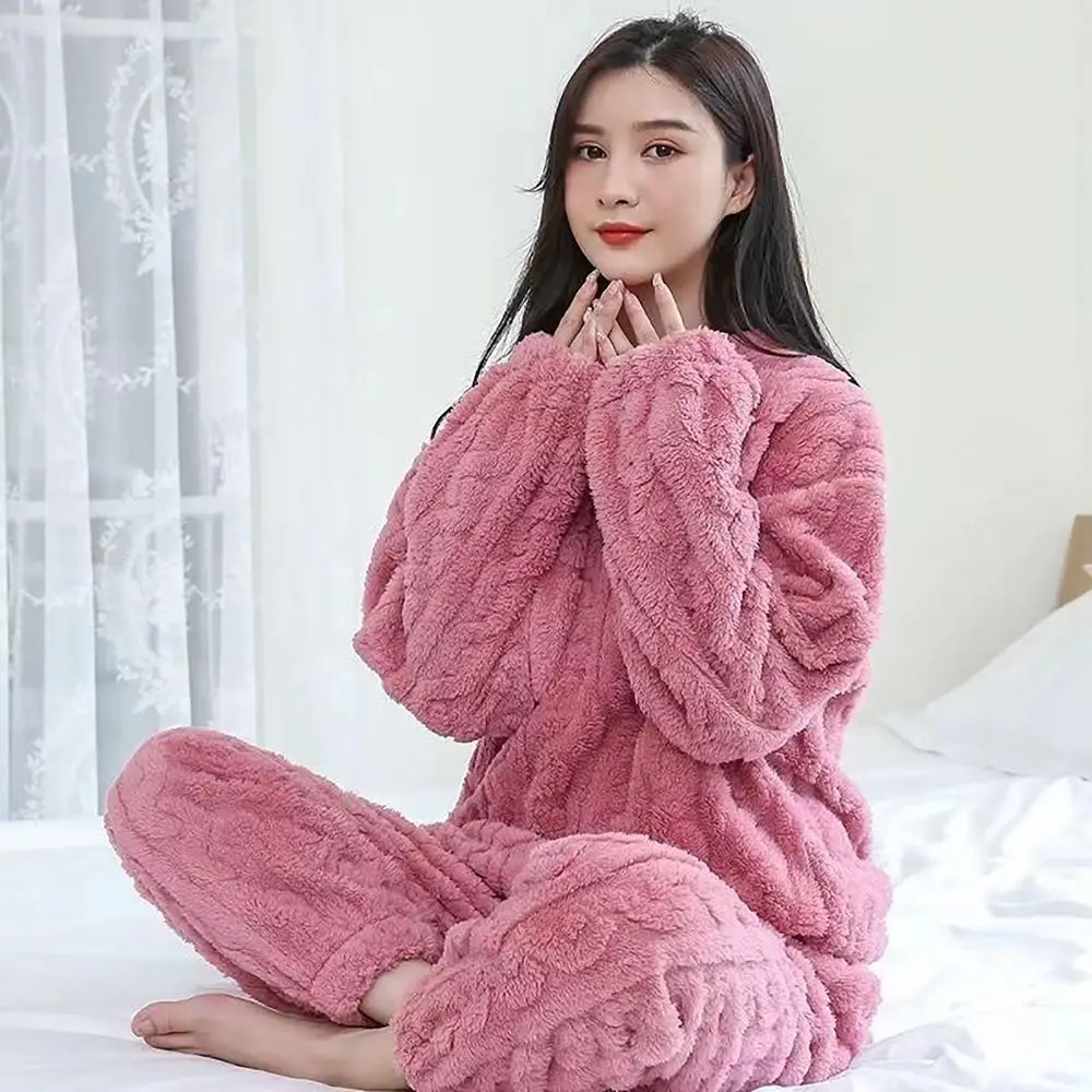 Thicken Velvet Pajama Sets Special Design 45-75kg Winter Warm Women Nightwear Coral Fleece Pajamas Women Girls
Thicken Velvet Pajama Sets Special Design 45-75kg Winter Warm Women Nightwear Coral Fleece Pajamas Women Girls
