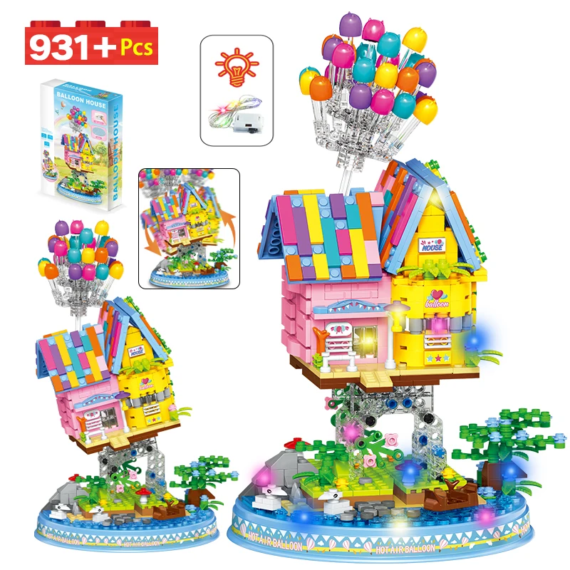 930Pcs Designer City Rotate Balloon Flying House Building Blocks LED Lights Architecture Bricks Educ Toy for Young Children Gift
930Pcs Designer City Rotate Balloon Flying House Building Blocks LED Lights Architecture Bricks Educ Toy for Young Children Gift