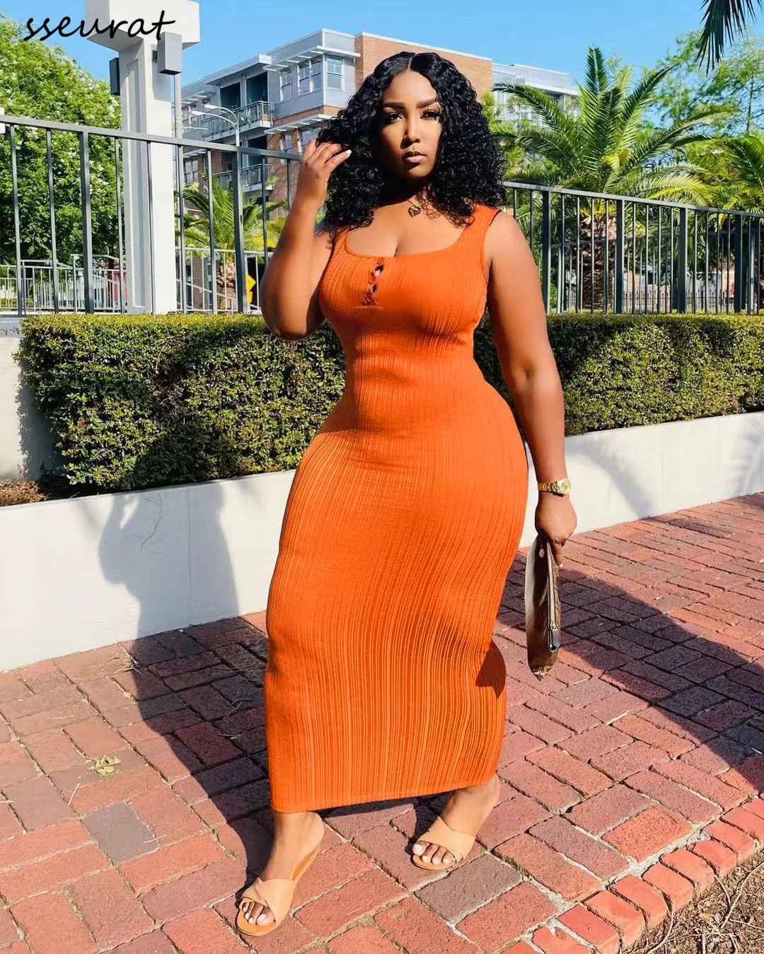 2022 Basic Vest Long Summer Dress Women Sexy Casual Sleeveless Solid Bodycon Dress Slim Vestidos
2022 Basic Vest Long Summer Dress Women Sexy Casual Sleeveless Solid Bodycon Dress Slim Vestidos