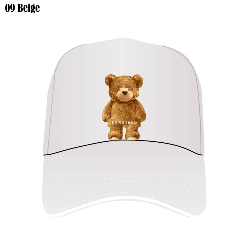 

Cartoon Teddy Bear Being Custom Hat Harajuku Adjustable Mesh Bill Hats 100% Cotton Graphics Bill Hats Brands Bill Hat C