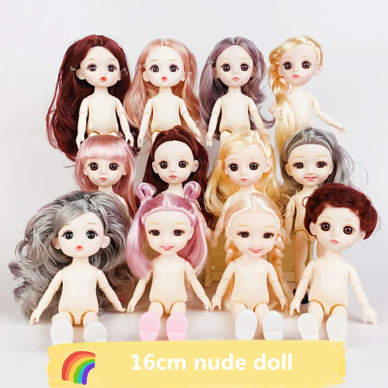 16cm BJD Mini Doll 13 Movable Joints 3D Big Eyes 1/12 Fashion Nude Doll DIY Play House Dress Up Toys Children's Birthday Gift
16cm BJD Mini Doll 13 Movable Joints 3D Big Eyes 1/12 Fashion Nude Doll DIY Play House Dress Up Toys Children's Birthday Gift
