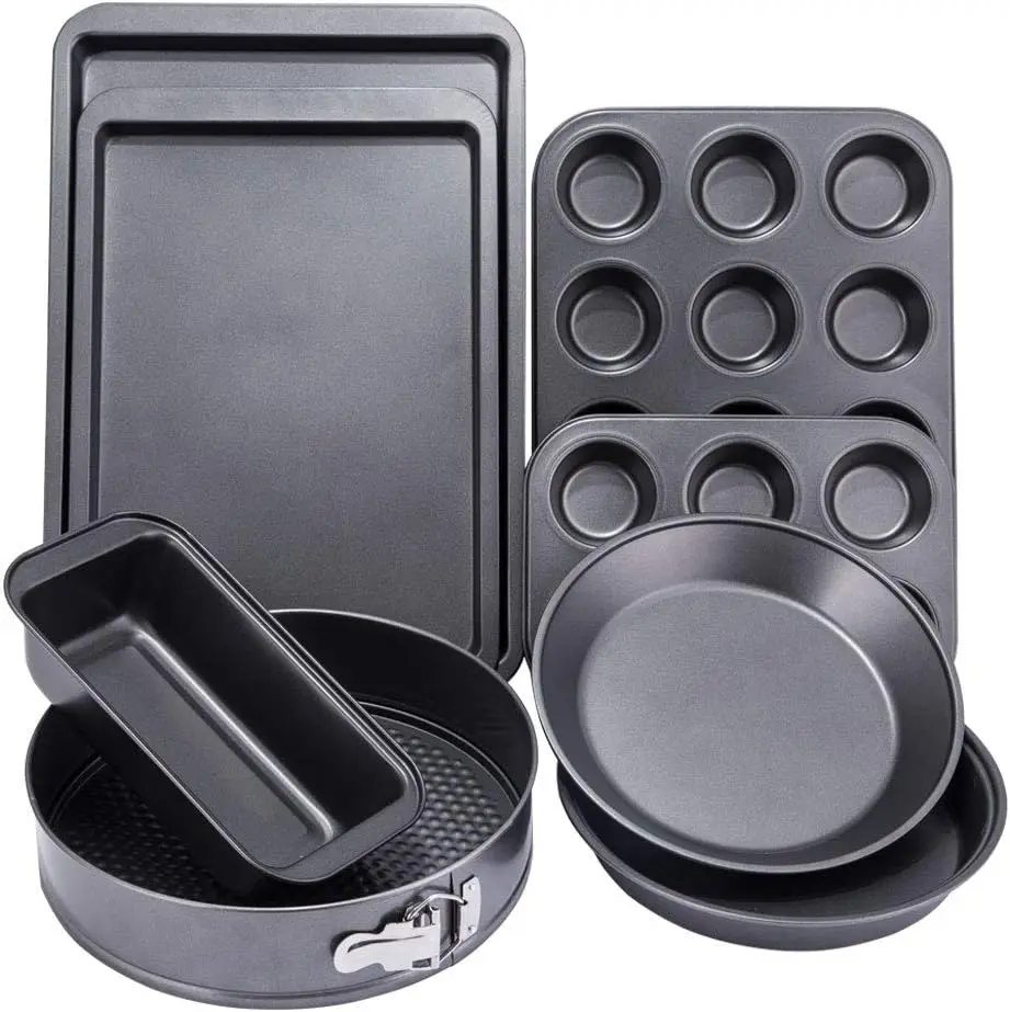 8-Piece Nonstick Bakeware Set | Chef Favorites Nonstick Baking Sheets,Loaf,Muffin,Pizza Pan,Pie Pan,Springform|
8-Piece Nonstick Bakeware Set | Chef Favorites Nonstick Baking Sheets,Loaf,Muffin,Pizza Pan,Pie Pan,Springform|