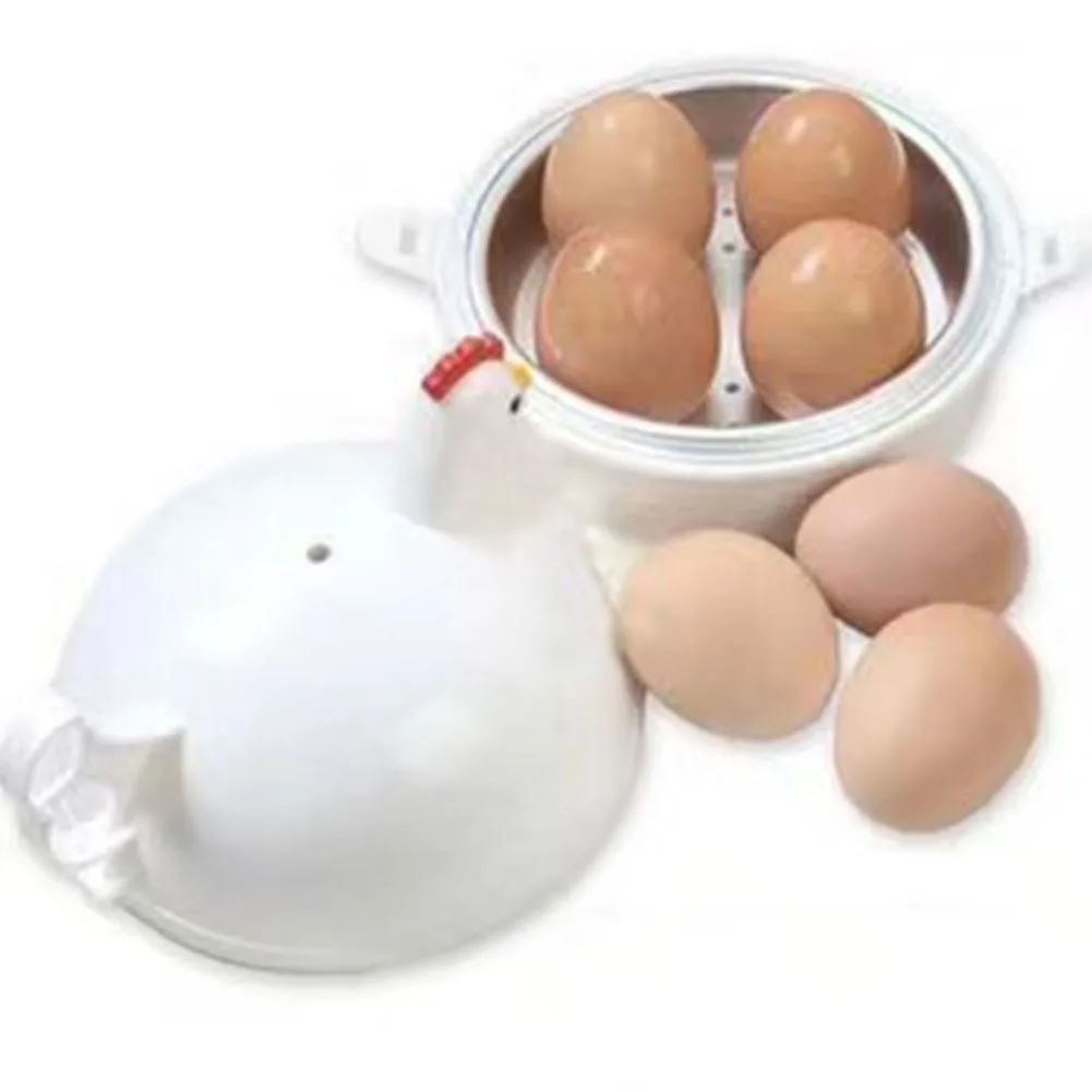 

Забавная яйцеварка в форме курицы, 4 яйца, кухонная яйцеварка, безопасная кухонная яйцеварка, пароварка, гаджеты, уникальный подарок для друга