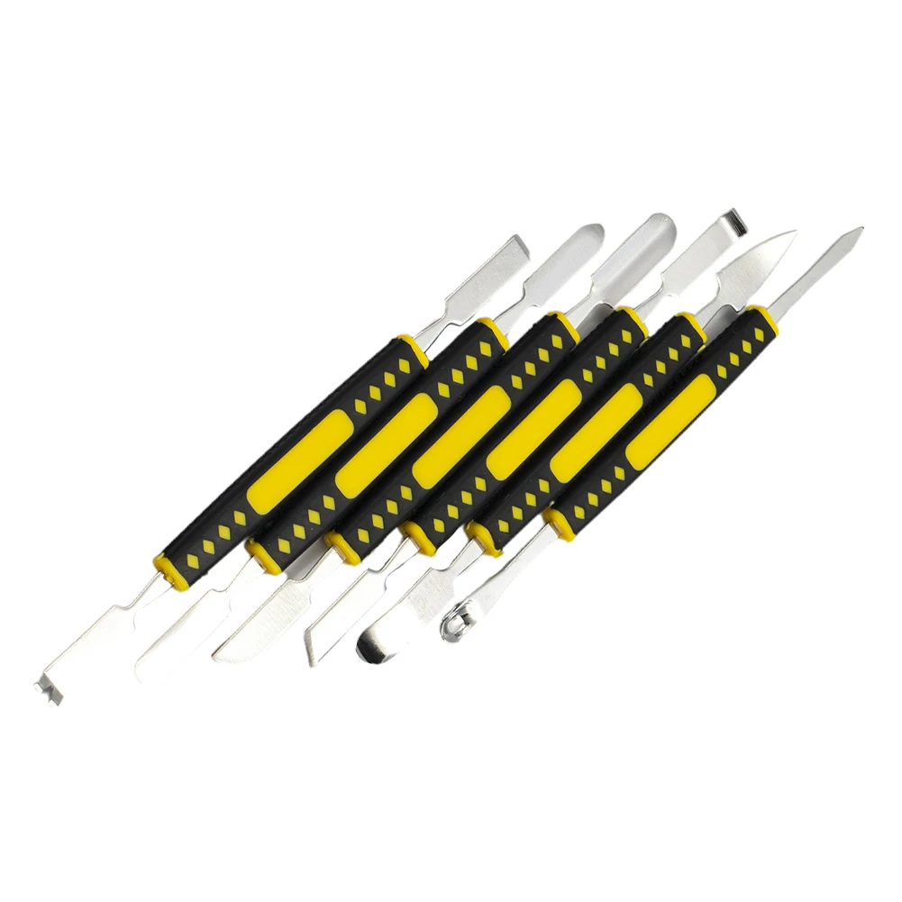 6pcs Metal Crowbar Set Pry Remover Repair Pry Bar Set Metal Spudger Hand Disassembly Blades Tool For Phone Watch Battery Open
6pcs Metal Crowbar Set Pry Remover Repair Pry Bar Set Metal Spudger Hand Disassembly Blades Tool For Phone Watch Battery Open