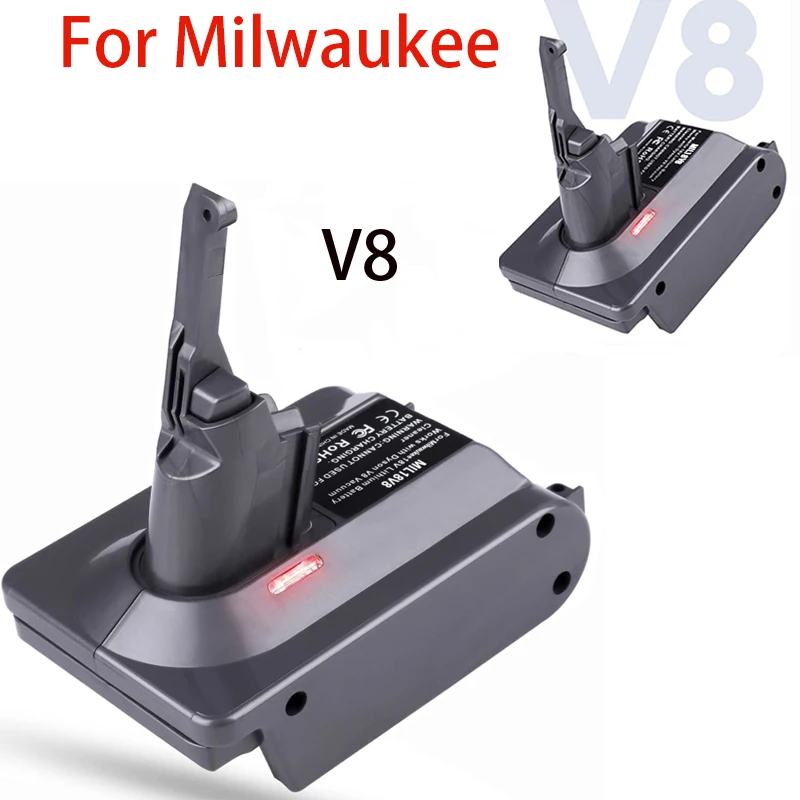 Адаптер для литиевой батареи Milwaukee M & 18 18 в, преобразованный в замену для аккумулятора Dyson V8, используется для серии Dyson V8
Адаптер для литиевой батареи Milwaukee M & 18 18 в, преобразованный в замену для аккумулятора Dyson V8, используется для серии Dyson V8