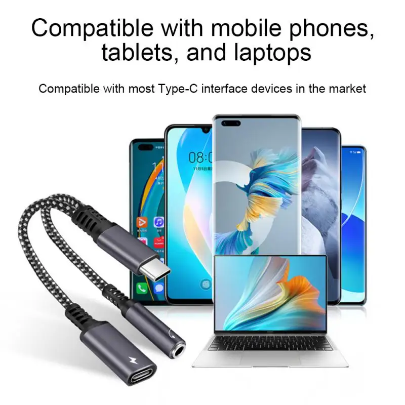 Type C To 3.5 Mm Charger 2 In 1 Type C 3.5mm Aux Audio Charging Cable Adapter Splitter Headphone Jack For Smart Phone
Type C To 3.5 Mm Charger 2 In 1 Type C 3.5mm Aux Audio Charging Cable Adapter Splitter Headphone Jack For Smart Phone