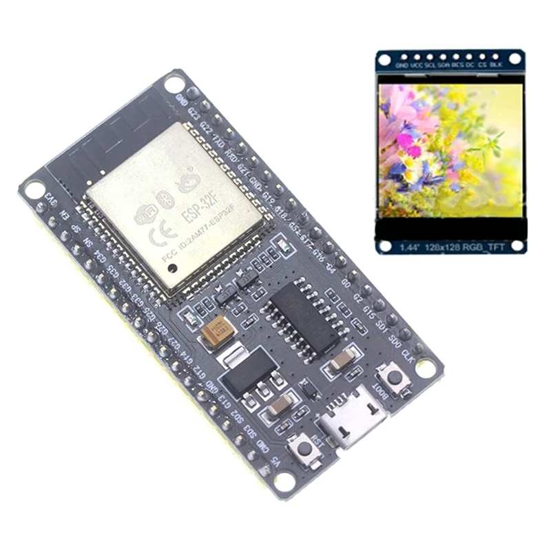 Макетная плата ESP32 для модуля, беспроводной модуль с Wi-Fi и Bluetooth, черный пластиковый модуль с цветным экраном 1,44 дюйма
Макетная плата ESP32 для модуля, беспроводной модуль с Wi-Fi и Bluetooth, черный пластиковый модуль с цветным экраном 1,44 дюйма