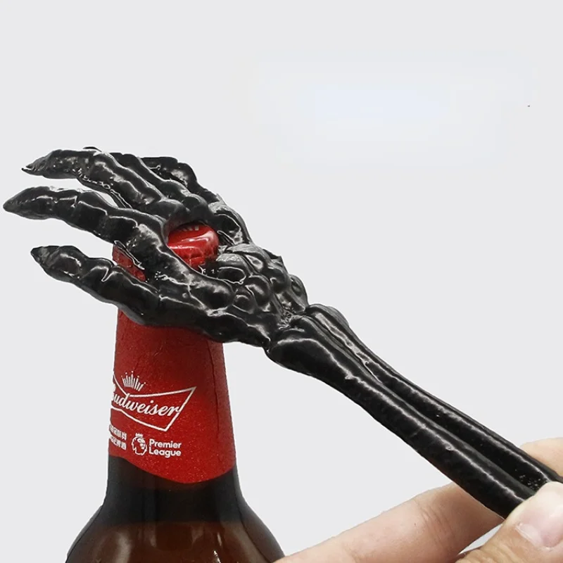 

Metal Bottle Cast Beer Gadgets Drink Skeleton Style Iron Italian Festival Cool Free Shipping Gadgets Kitchen Opener Hand Ghost