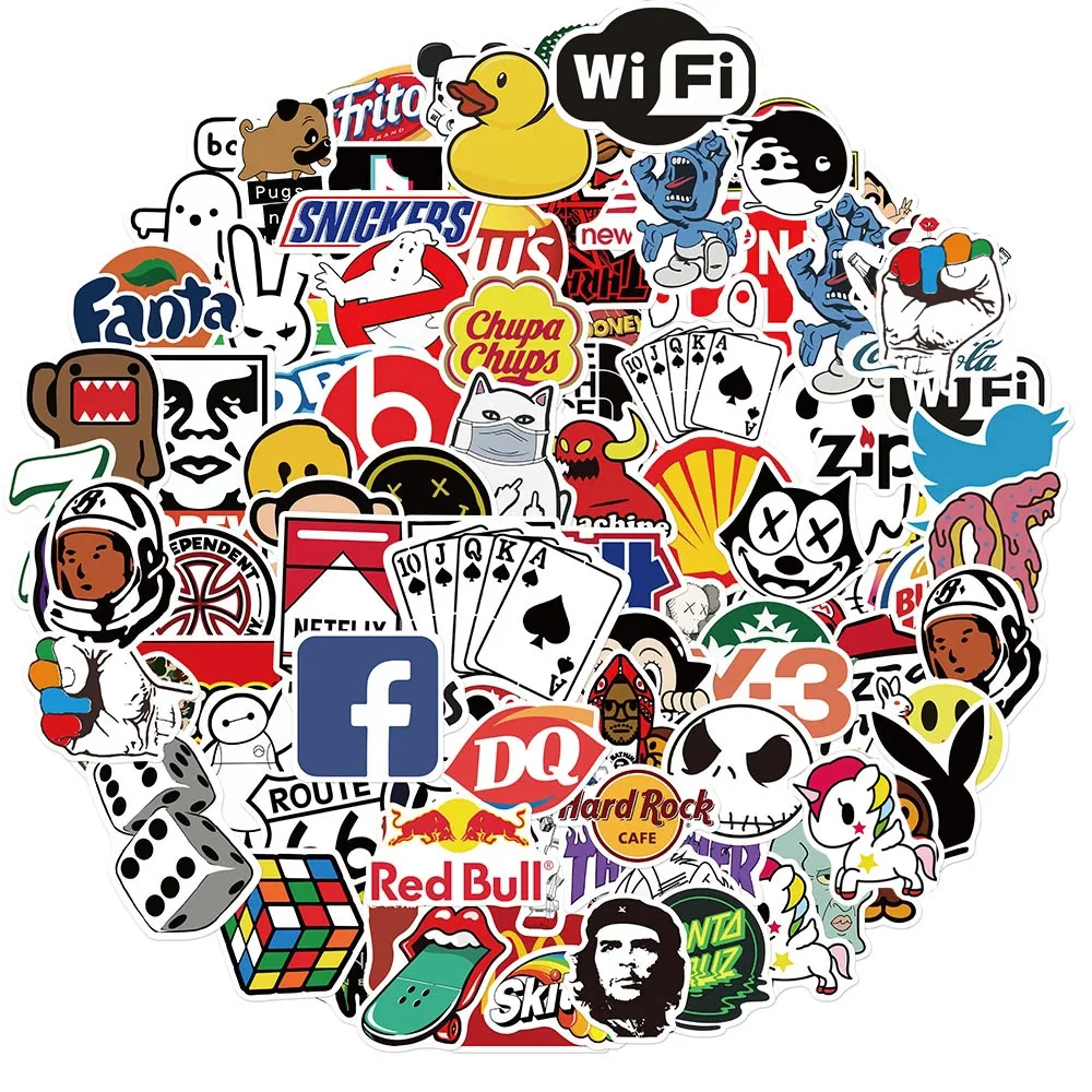 10/50/100Pcs Cool Fashion Brand Logo Stickers DIY Skateboard Laptop Luggage Bike Motorcycle Phone Car Sticker Decals
10/50/100Pcs Cool Fashion Brand Logo Stickers DIY Skateboard Laptop Luggage Bike Motorcycle Phone Car Sticker Decals