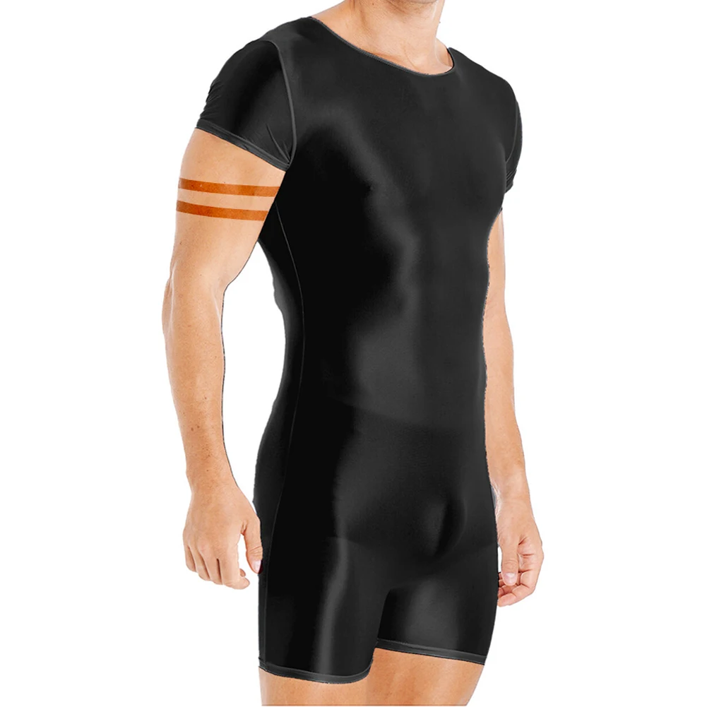 Mens Jumpsuit Glossy Short Sleeve Stretchy U Convex Pouch boxers Bodysuit Sport Yoga Swimming Leotard Seamless Underwear
Mens Jumpsuit Glossy Short Sleeve Stretchy U Convex Pouch boxers Bodysuit Sport Yoga Swimming Leotard Seamless Underwear