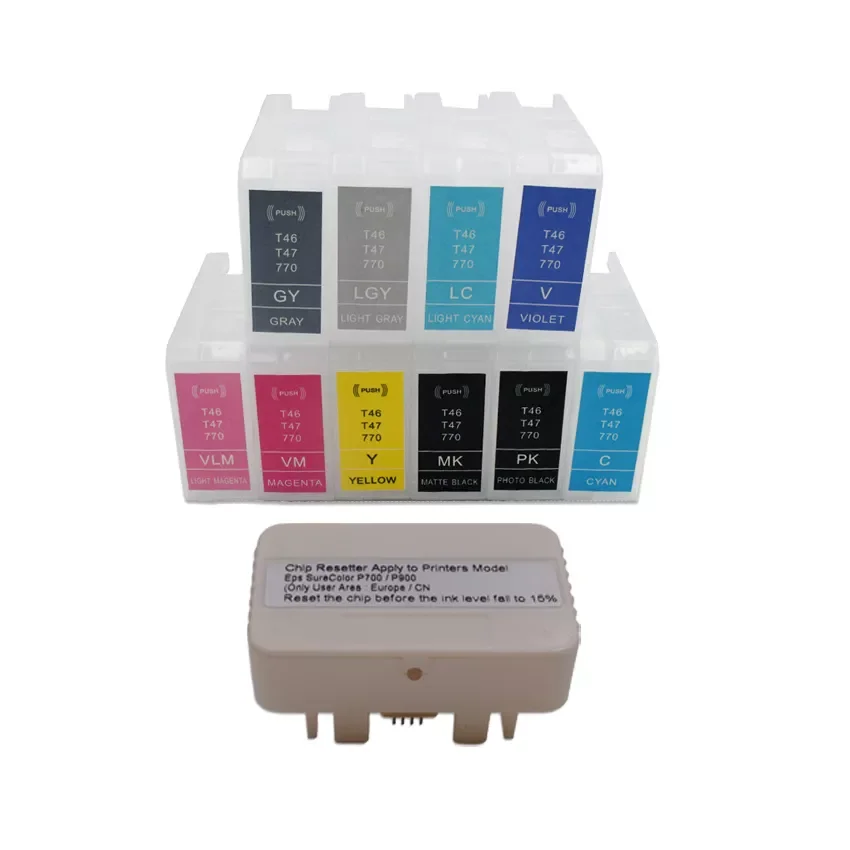 Europe T46S T46Y T47A Refillable Ink Cartridge No Chip Or Chip Reset For Epson SureColor SC-P700 SC-P900 P700 P900 Printers Eur
Europe T46S T46Y T47A Refillable Ink Cartridge No Chip Or Chip Reset For Epson SureColor SC-P700 SC-P900 P700 P900 Printers Eur