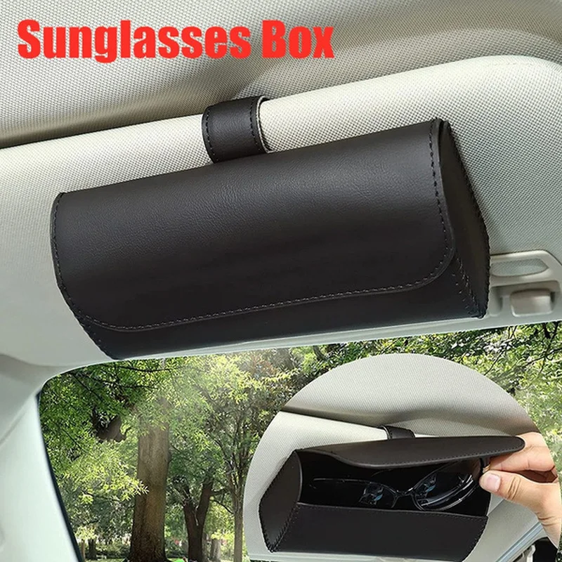 Car Visor Sunglasses Case Clip Hanger Magnetic Fastener Holder PU Leather Storage Box Eyeglasses Car Interior Accessories
Car Visor Sunglasses Case Clip Hanger Magnetic Fastener Holder PU Leather Storage Box Eyeglasses Car Interior Accessories
