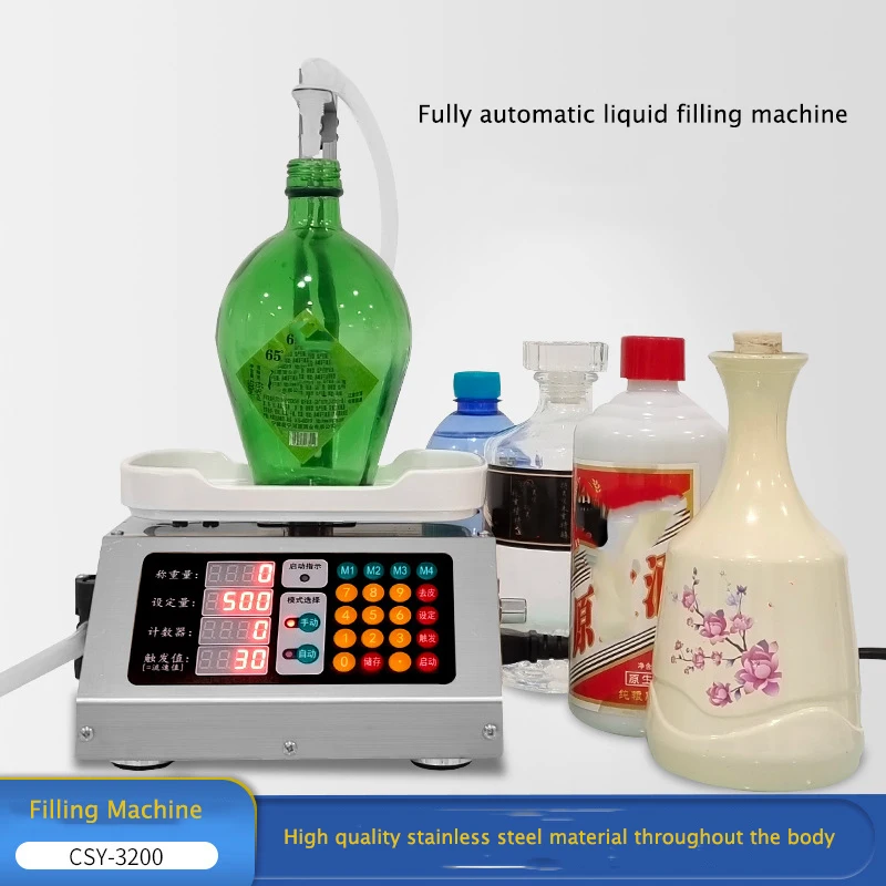 110-230V Automatic Weighing Diaphragm Pump Filling Machine Electronic Scale Liquid Filler Oil Water Drink Wine Juice 10ml-3000ml 
110-230V Automatic Weighing Diaphragm Pump Filling Machine Electronic Scale Liquid Filler Oil Water Drink Wine Juice 10ml-3000ml
