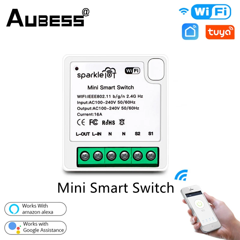 Мини-переключатель Tuya, 16 А, Wi-Fi, светодиодный светильник, модуль Smart Life, поддерживает двухстороннее приложение, голосовое реле, таймер, Google Home,...
Мини-переключатель Tuya, 16 А, Wi-Fi, светодиодный светильник, модуль Smart Life, поддерживает двухстороннее приложение, голосовое реле, таймер, Google Home,...