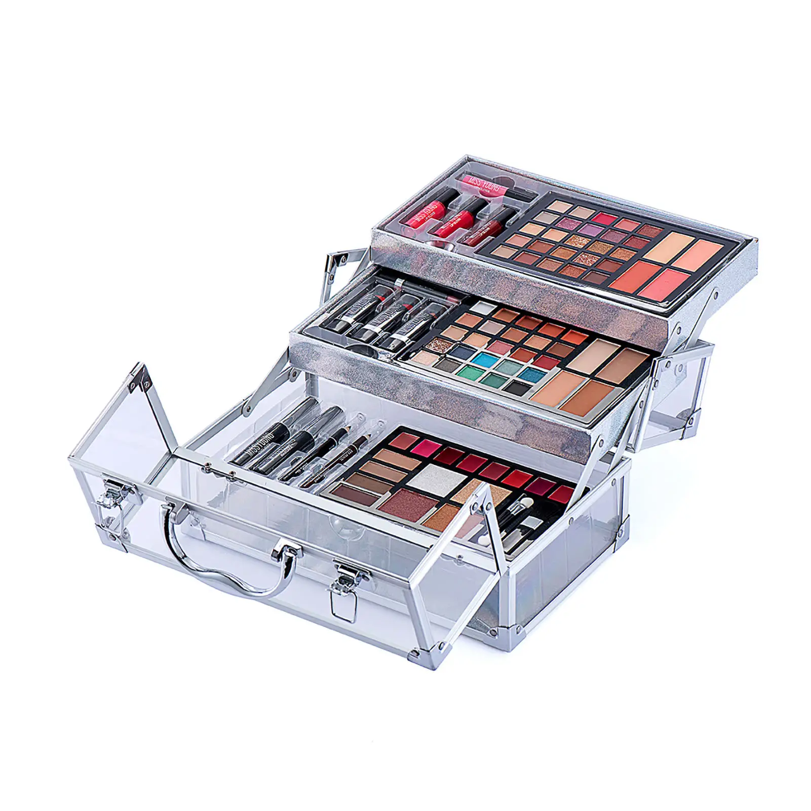 

Professional Makeup Set Cosmetic Make Up Starter Kit Portable Cosmetic Case Travel Make Up Palette With Aluminum Handle Birthday