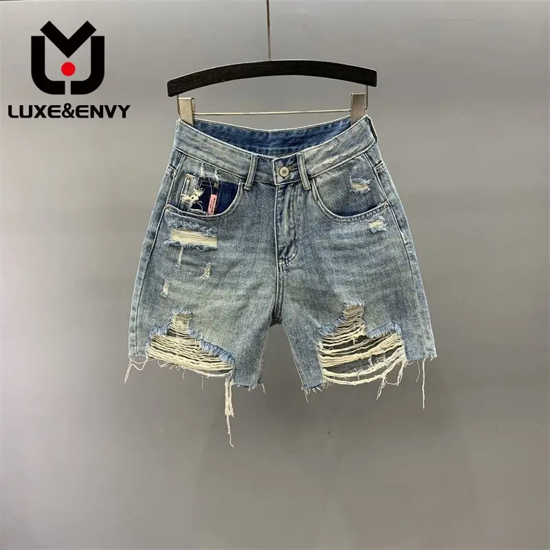 Женские джинсовые шорты люкс & ENVY, летние свободные брюки с высокой талией, повседневные Прямые брюки, новинка 2023
Женские джинсовые шорты люкс & ENVY, летние свободные брюки с высокой талией, повседневные Прямые брюки, новинка 2023