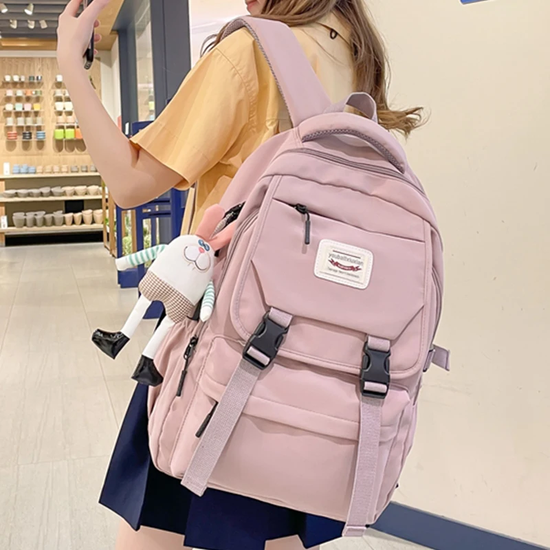 Est New Large Waterproof Nylon Solid Color multi-pocket Teenager Girls School Backpack Female Shoulders Casual Schoolbag Bags
Est New Large Waterproof Nylon Solid Color multi-pocket Teenager Girls School Backpack Female Shoulders Casual Schoolbag Bags