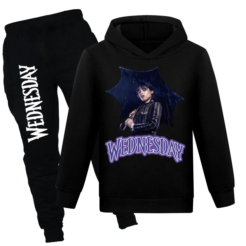 Children's Hoodie Wednesday Adams Family Clothing Boys Girls Sweatshirt Set Black Sportswear Toddlers Aged 3-12 Spring
Children's Hoodie Wednesday Adams Family Clothing Boys Girls Sweatshirt Set Black Sportswear Toddlers Aged 3-12 Spring