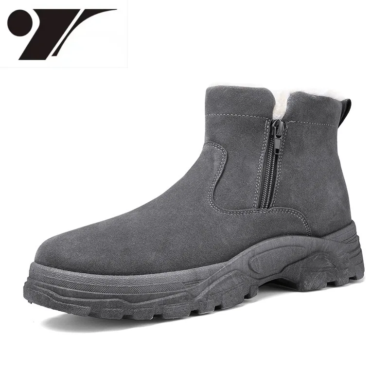 Зимние теплые ботинки с бархатной подкладкой, Утепленные ботинки, нескользящая мужская обувь на молнии
Зимние теплые ботинки с бархатной подкладкой, Утепленные ботинки, нескользящая мужская обувь на молнии
