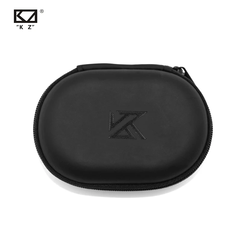 

KZ овальный логотип сумка для хранения наушников ПУ коробка для хранения на молнии черный портативный контейнер для хранения подходит для о...