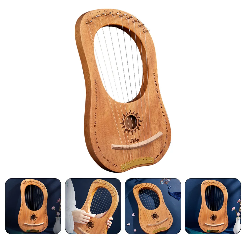 1 Set Lyre Harp 10-String Ancient Style Lyre Harp Mahogany String Instrument
1 Set Lyre Harp 10-String Ancient Style Lyre Harp Mahogany String Instrument