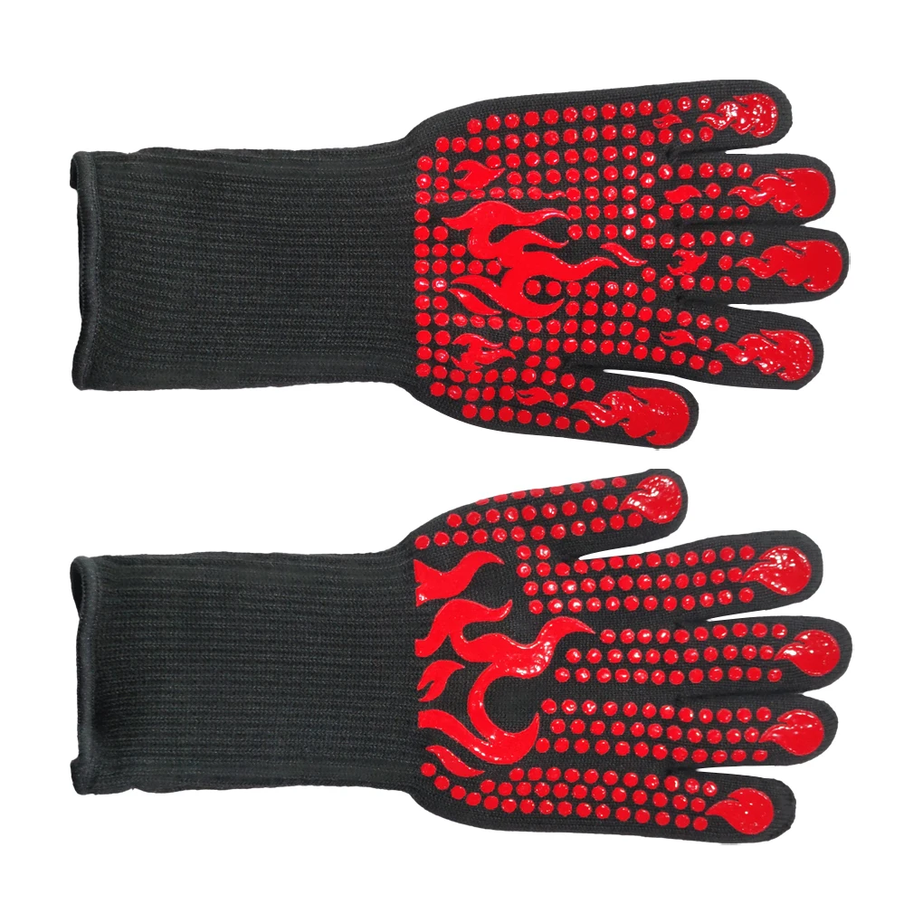 1 Pair Gloves Heat Resistant Oven Mitts Hanging Space-saving Reusable Barbecue Glove for Grilling Roasting Frying
1 Pair Gloves Heat Resistant Oven Mitts Hanging Space-saving Reusable Barbecue Glove for Grilling Roasting Frying