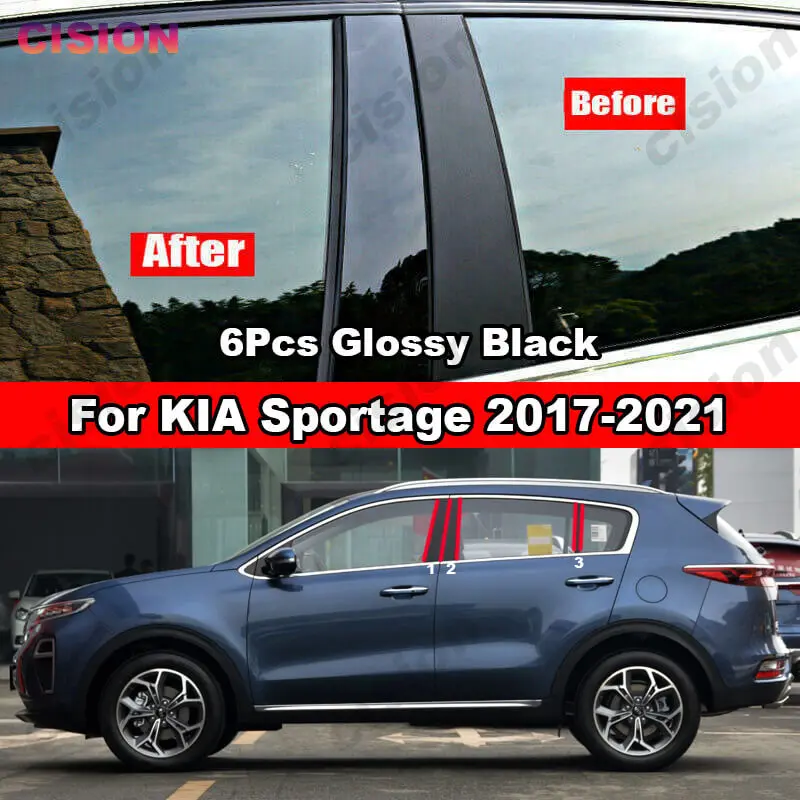 6x Черный зеркальный эффект Автомобильная оконная дверь Колонка B C BC столб Обложка отделка ПК материал стикер для KIA Sportage 2017-2021
6x Черный зеркальный эффект Автомобильная оконная дверь Колонка B C BC столб Обложка отделка ПК материал стикер для KIA Sportage 2017-2021