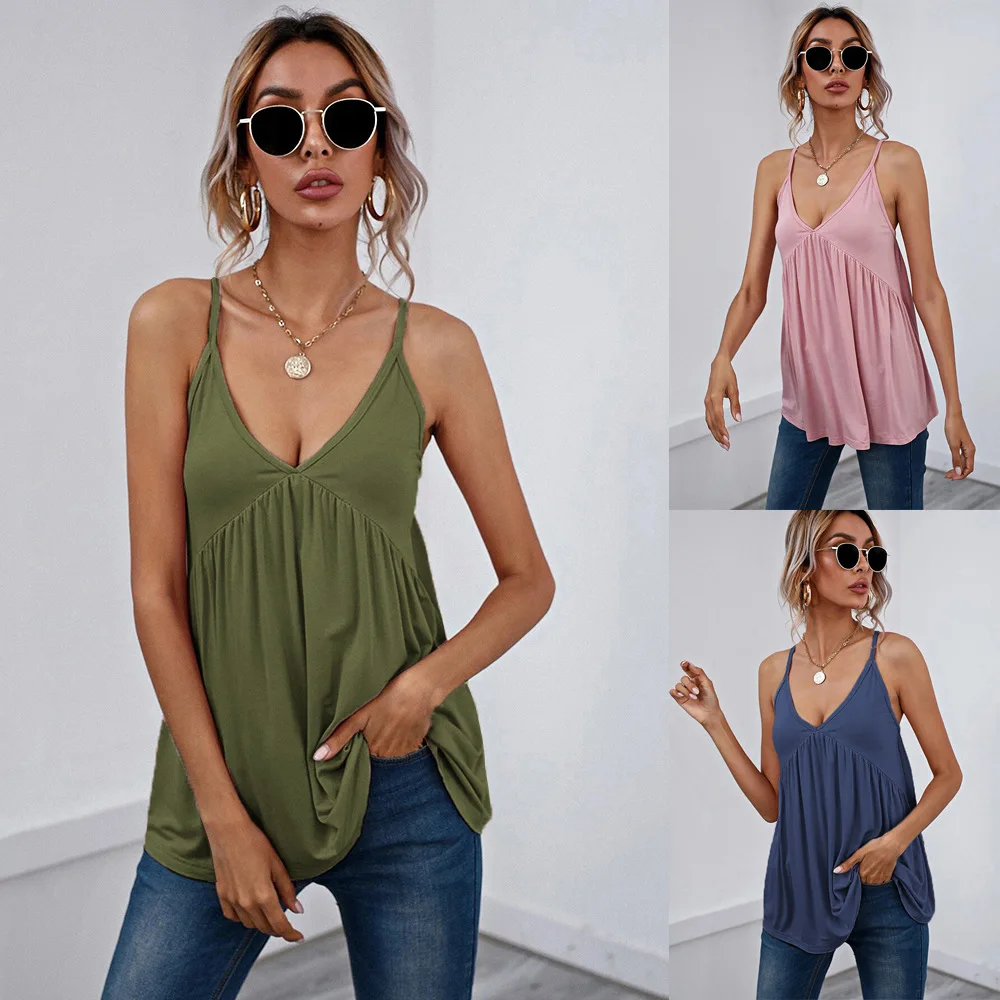 Sexy Summer Crop Top V-neck Sleeveless Backless Vest Green Casual Off Shoulder Camis All-match Tank Top Women Clothes
Sexy Summer Crop Top V-neck Sleeveless Backless Vest Green Casual Off Shoulder Camis All-match Tank Top Women Clothes