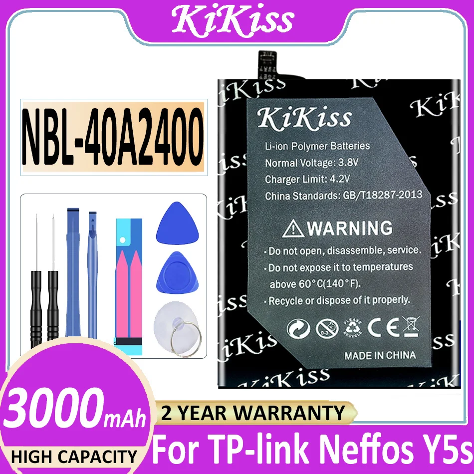 Original KiKiss New 3000mah High Quality NBL-40A2400 Battery for TP-link Neffos Y5s TP804A TP804C Cell Phone Battery +Tools Kits
Original KiKiss New 3000mah High Quality NBL-40A2400 Battery for TP-link Neffos Y5s TP804A TP804C Cell Phone Battery +Tools Kits
