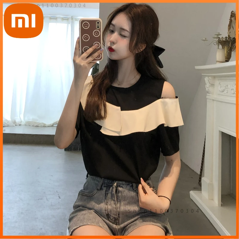 Повседневные универсальные черные шифоновые базовые лоскутные блузки Xiaomi 3 размера M-xl с круглым вырезом и оборками Тонкий Летний пуловер Т... 
Повседневные универсальные черные шифоновые базовые лоскутные блузки Xiaomi 3 размера M-xl с круглым вырезом и оборками Тонкий Летний пуловер Т...
