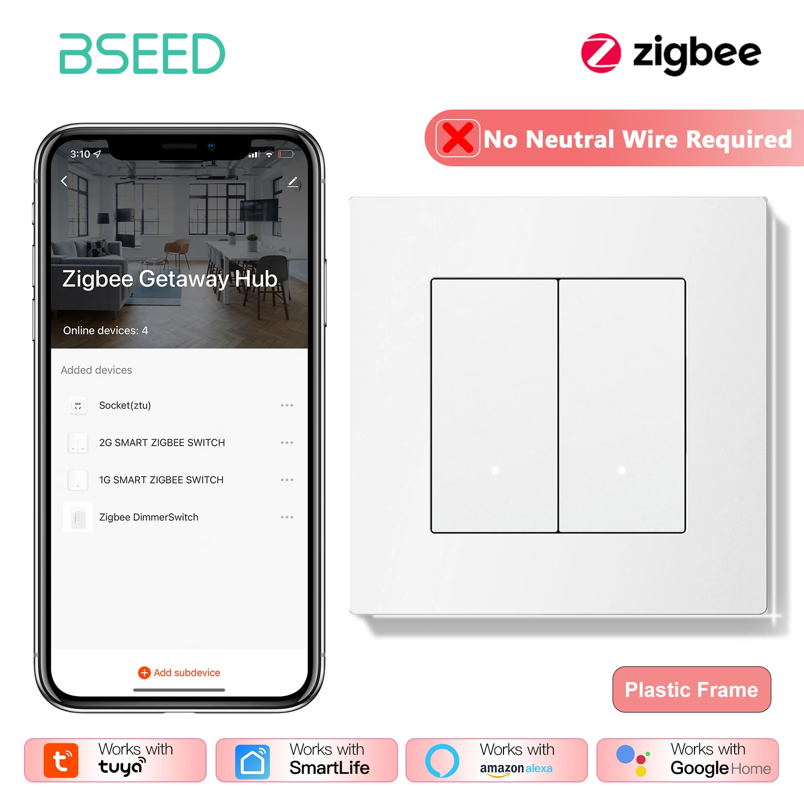 Механические умные выключатели BSEED Zigbee 1/2/3/4 клавиш
Механические умные выключатели BSEED Zigbee 1/2/3/4 клавиш