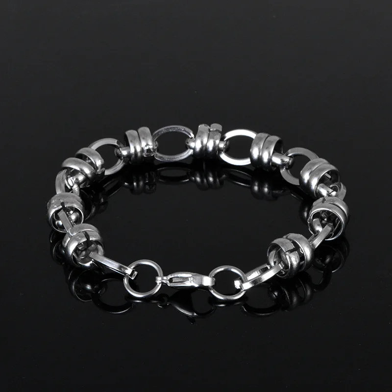 New Hip Hop Design DIY Chain Bracelet for Men Women Heavy Tricycle Thick Kpop Trendy Classic 316L Stainless steel Punk Jewelry 
New Hip Hop Design DIY Chain Bracelet for Men Women Heavy Tricycle Thick Kpop Trendy Classic 316L Stainless steel Punk Jewelry