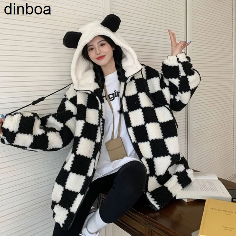 Dinboa- Hooded Sweatshirts Kawaii Harajuku Zip Up Hoodie Faux Lamb Fleece Sweet Oversized Hoodie Korean Style Women's Outerwear
Dinboa- Hooded Sweatshirts Kawaii Harajuku Zip Up Hoodie Faux Lamb Fleece Sweet Oversized Hoodie Korean Style Women's Outerwear