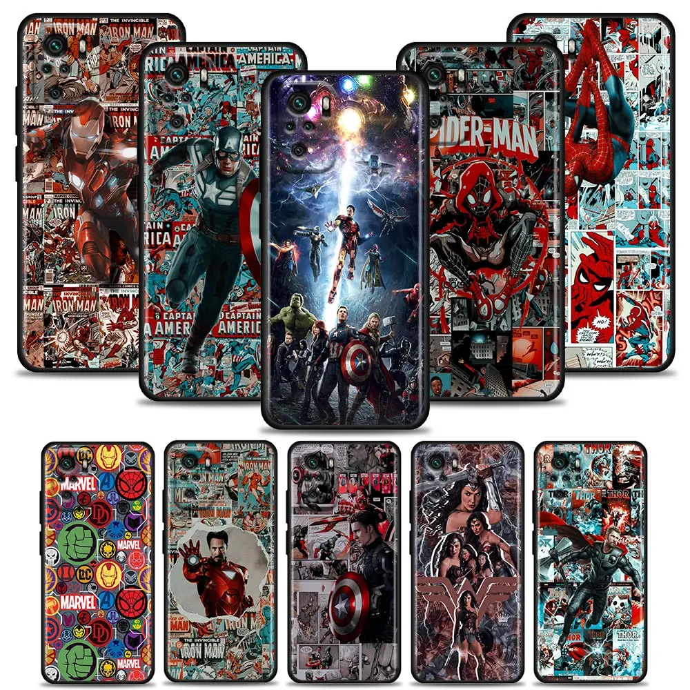Marvel Iron Man Spiderman Heros Phone Case for Redmi K40 K40S K50 6 6A 7 7A 8 8A 9 9A 9C 9T 10 10C Pro Plus Gaming Silicone Case
Marvel Iron Man Spiderman Heros Phone Case for Redmi K40 K40S K50 6 6A 7 7A 8 8A 9 9A 9C 9T 10 10C Pro Plus Gaming Silicone Case
