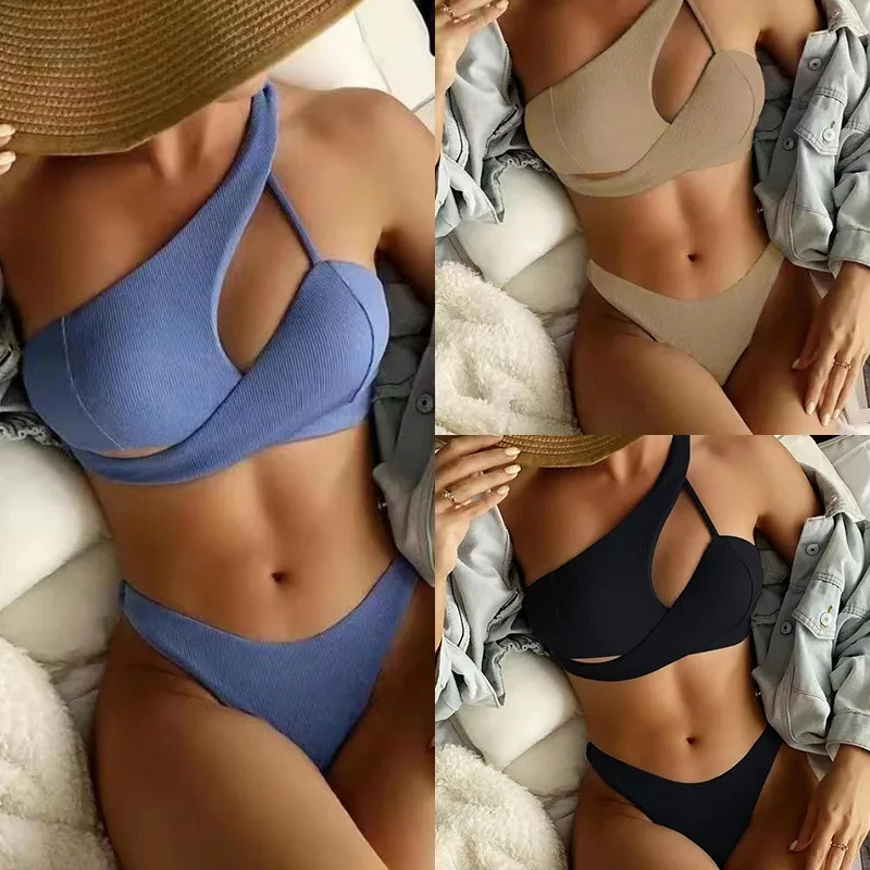 2023 New Swimwear Women's One Shoulder Multi Color Sexy Bikini Swimwear Split Beach Comfortable And Quick Drying Bathing Suit
2023 New Swimwear Women's One Shoulder Multi Color Sexy Bikini Swimwear Split Beach Comfortable And Quick Drying Bathing Suit