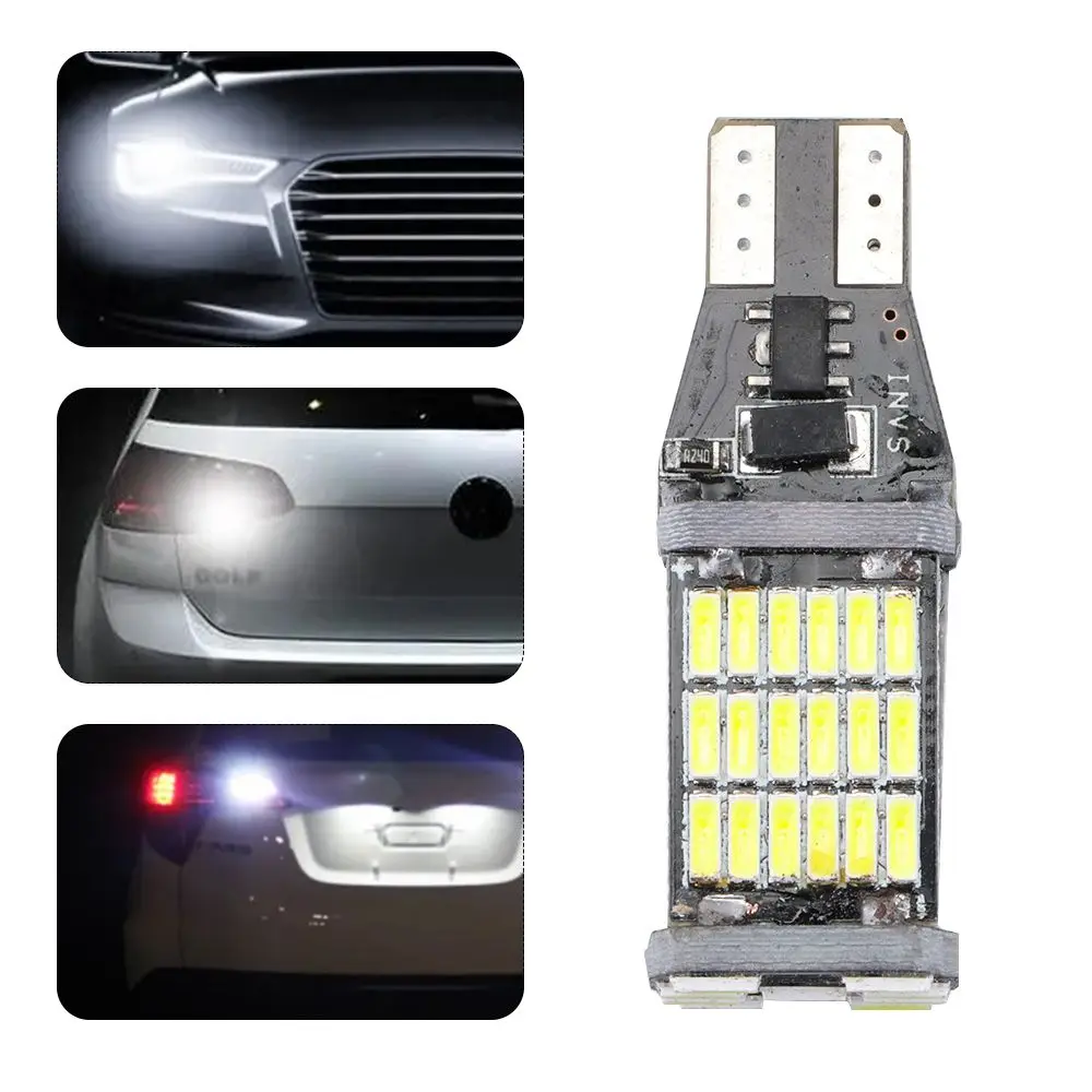 Светодиодные лампы T15 W16W 921 912 T16 902 высокой мощности, 45 шт. 4014SMD, сверхъяркая автомобильная лампа лм, сменная автомобильная лампа для заднего хода, 1 шт.
Светодиодные лампы T15 W16W 921 912 T16 902 высокой мощности, 45 шт. 4014SMD, сверхъяркая автомобильная лампа лм, сменная автомобильная лампа для заднего хода, 1 шт.